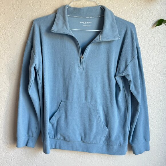 Marc Jacobs Sweaters - Marc New York Andrew Marc Quarter Zip Pullover – Blue Womens M